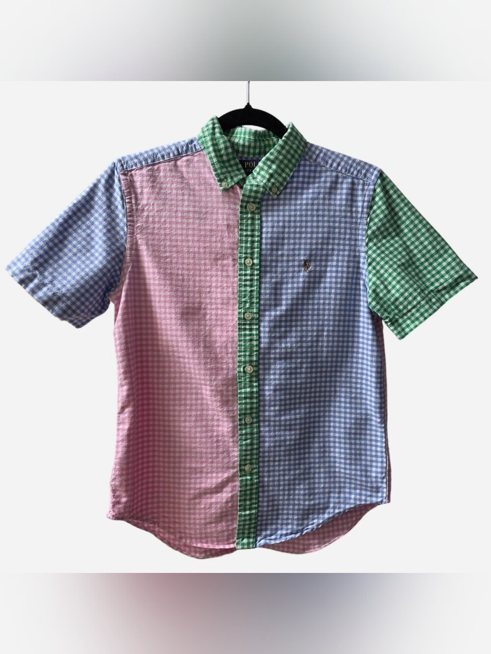 Polo by Ralph Lauren Kids Pink, Blue & Green Gingham Button-Down Shirt